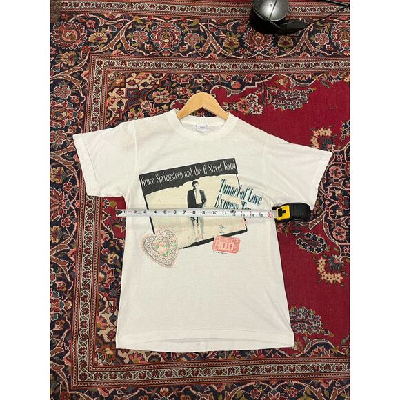 Vintage Bruce Springsteen Tunnel Of Love Tour ‘88 White T Shirt Size M - Picture 9 of 9